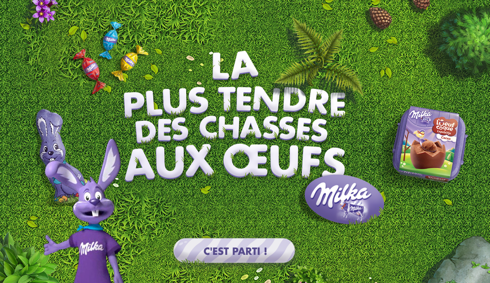 milka tendre chasse aux oeufs